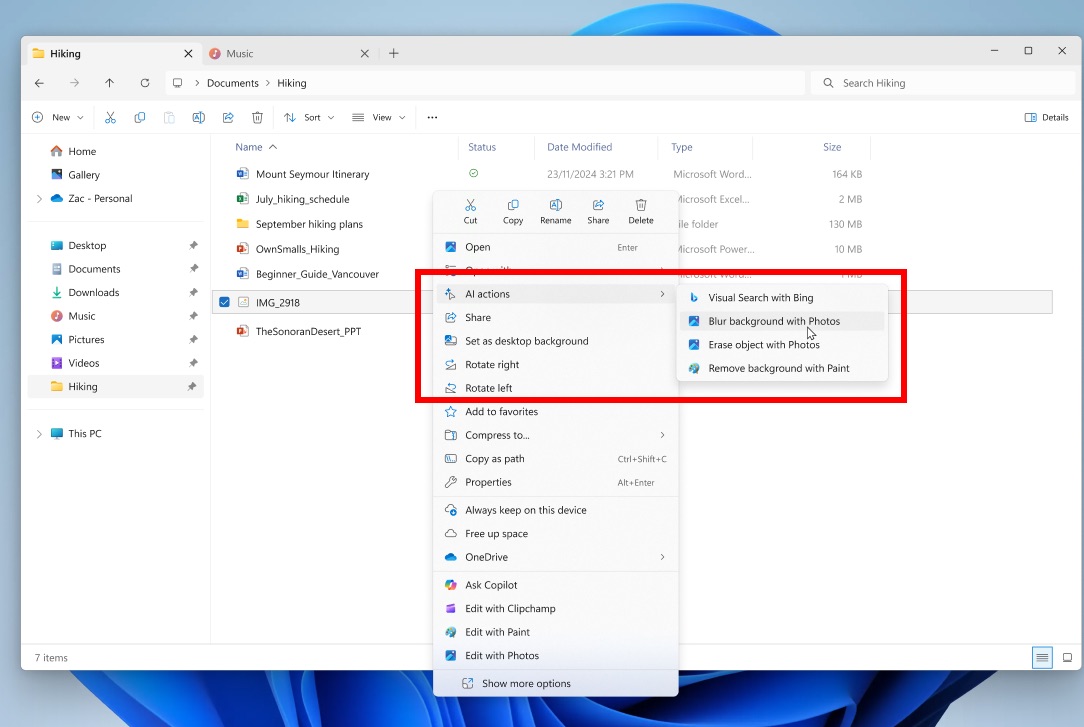 Windows 11 отримає ШІ прямо в провіднику файлів