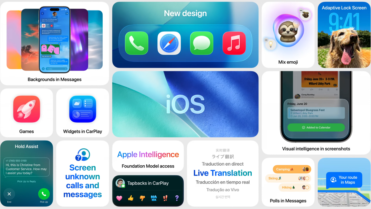 Apple показала iOS 26 з новим дизайном і перекладом розмов у реальному часі