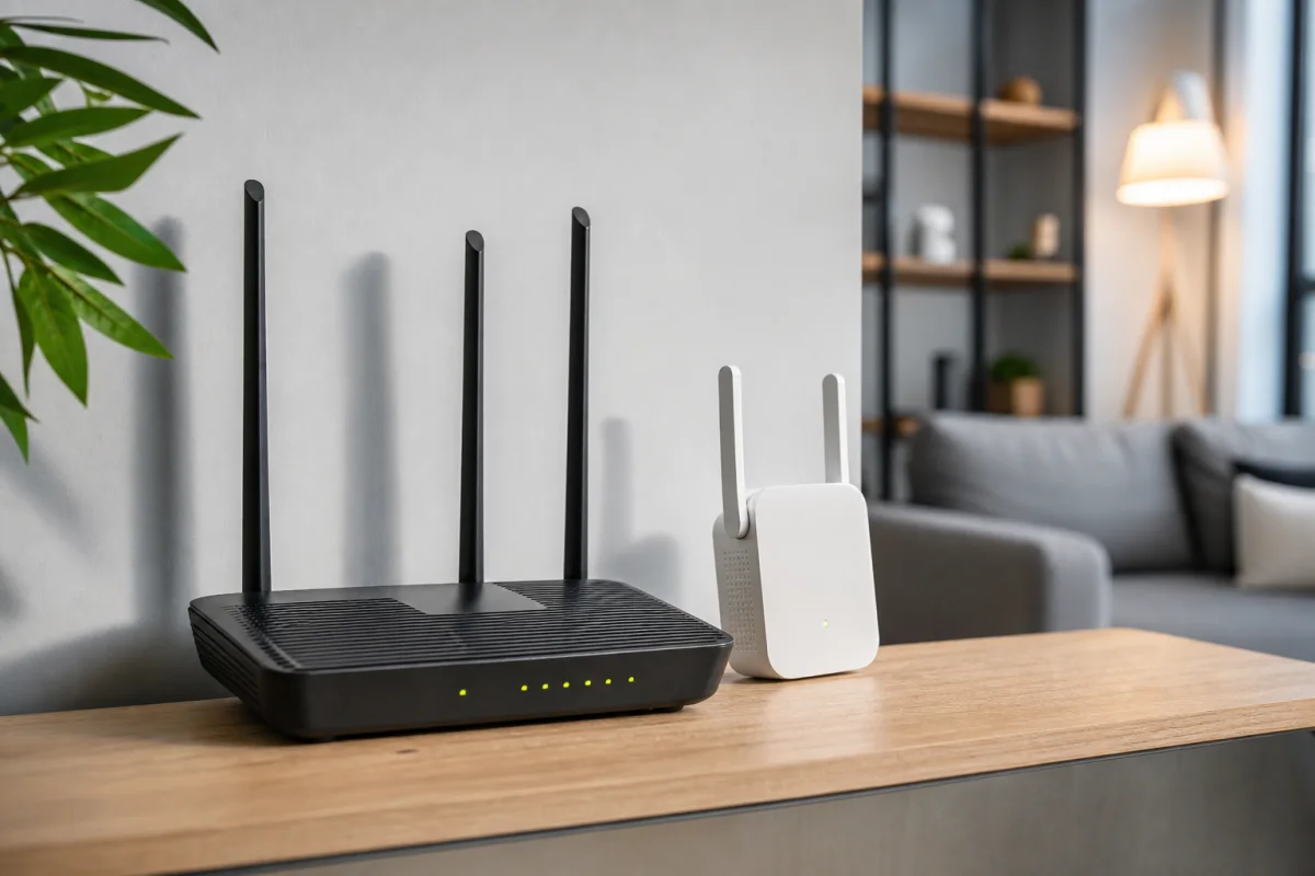 Wi-Fi-підсилювач радять ставити між роутером і мертвою зоною