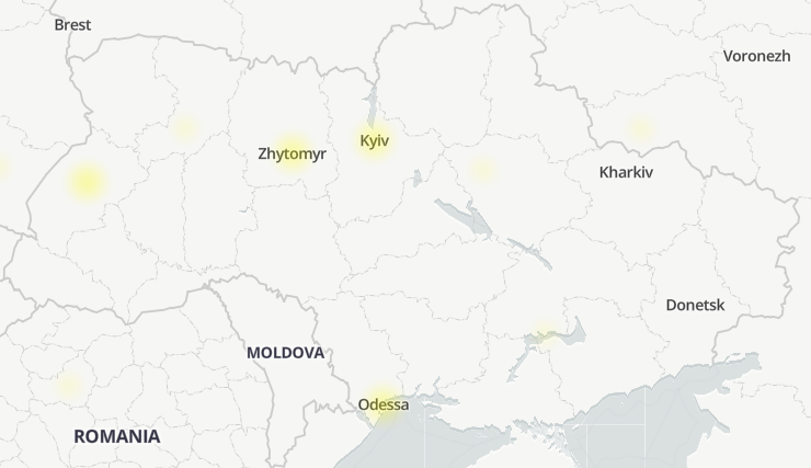 Стало известно, какие города Украины больше всего пострадали от сбоя в Facebook