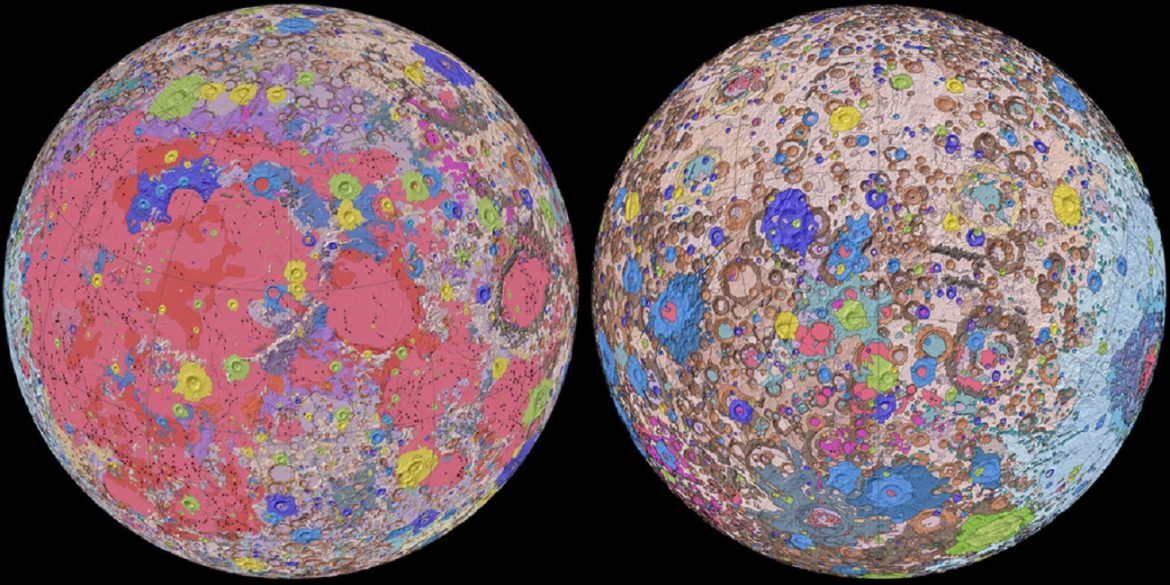 NASA розробили першу геологічну карту всієї поверхні Місяця