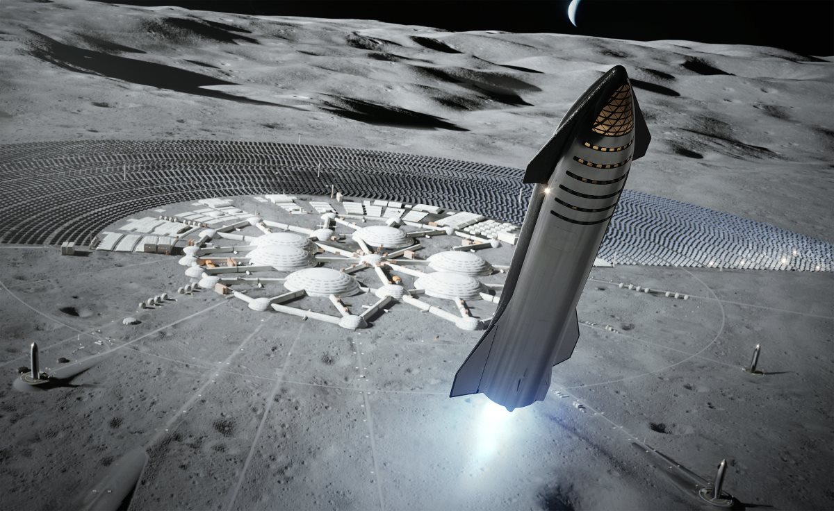 Корабль Starship станет базой для астронавтов на Луне
