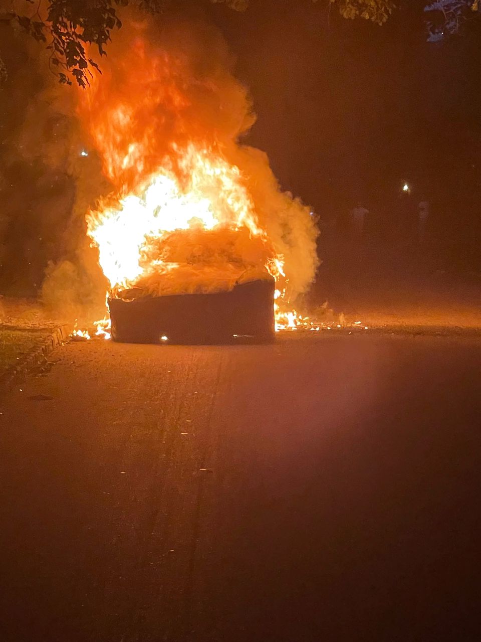 Нова Tesla Model S Plaid раптово загорілась під час руху. Фото