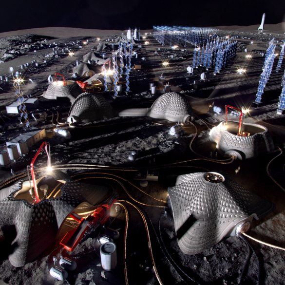 Европейское космическое агентство показало концепцию поселения на Луне с надувными зданиями