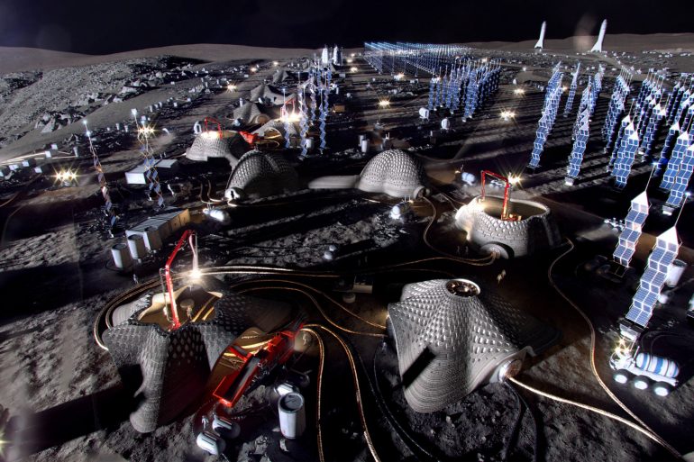 Європейське космічне агентство показало концепт поселення на Місяці з надувними будівлями