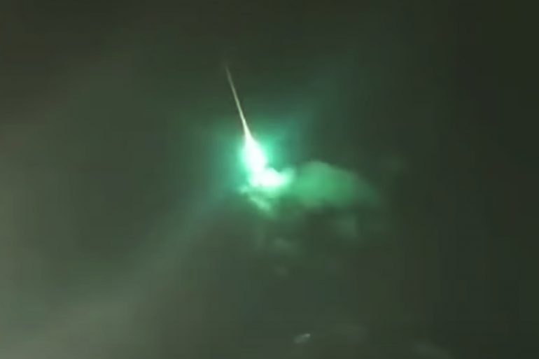 В Турции упал гигантский метеорит. видео