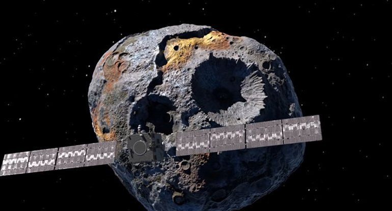 NASA показало анимацию полета на астероид стоимостью 700 квинтиллионов долларов