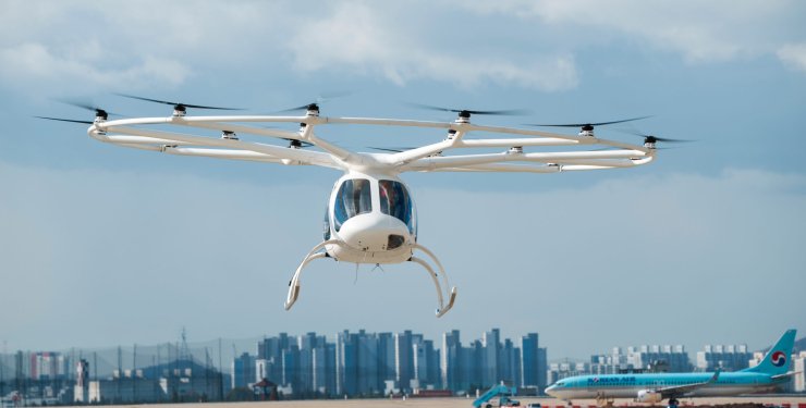 Компания Volocopter провела первый в Южной Корее пилотируемый полет аэротакси