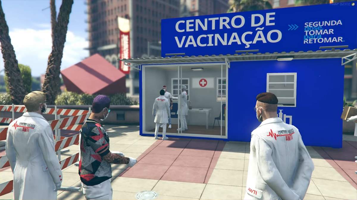 Pfizer провела виртуальную вакцинацию от коронавируса на бразильском сервере GTA