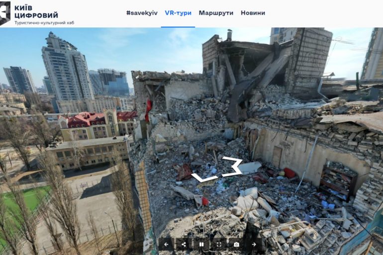 Киев запустил VR-туры по разрушенным войной зданиям