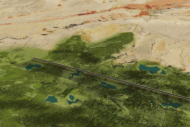 Яким буде дзеркальне місто майбутнього посеред пустелі - The Line (фото)