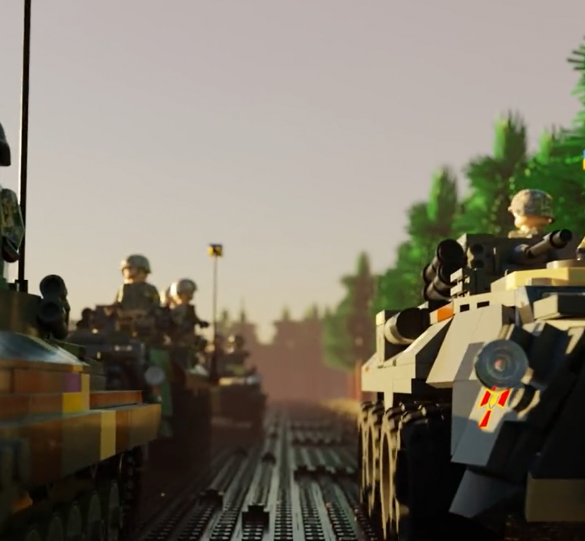 Рітейлер LEGO привітав Україну з Днем Незалежності у відео з фігурками української військової техніки