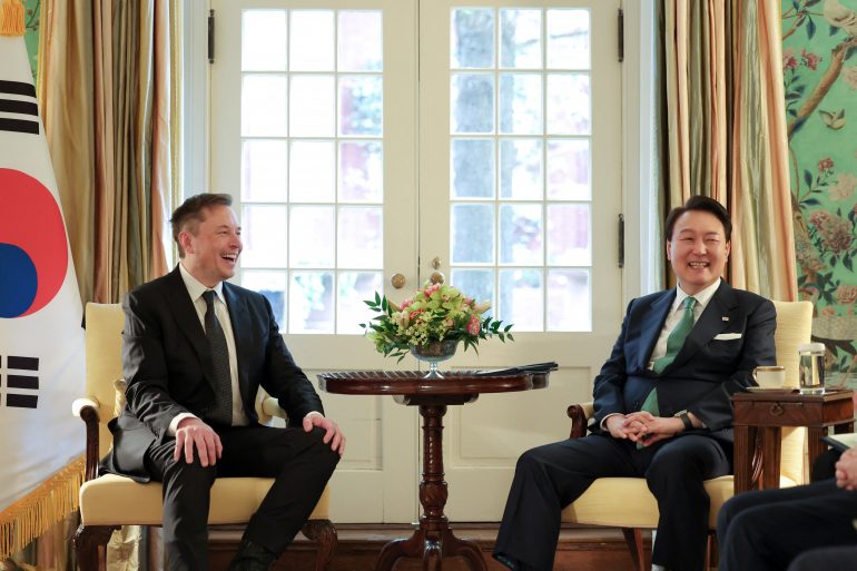 Президент Южной Кореи провел встречу с Илоном Маском в США