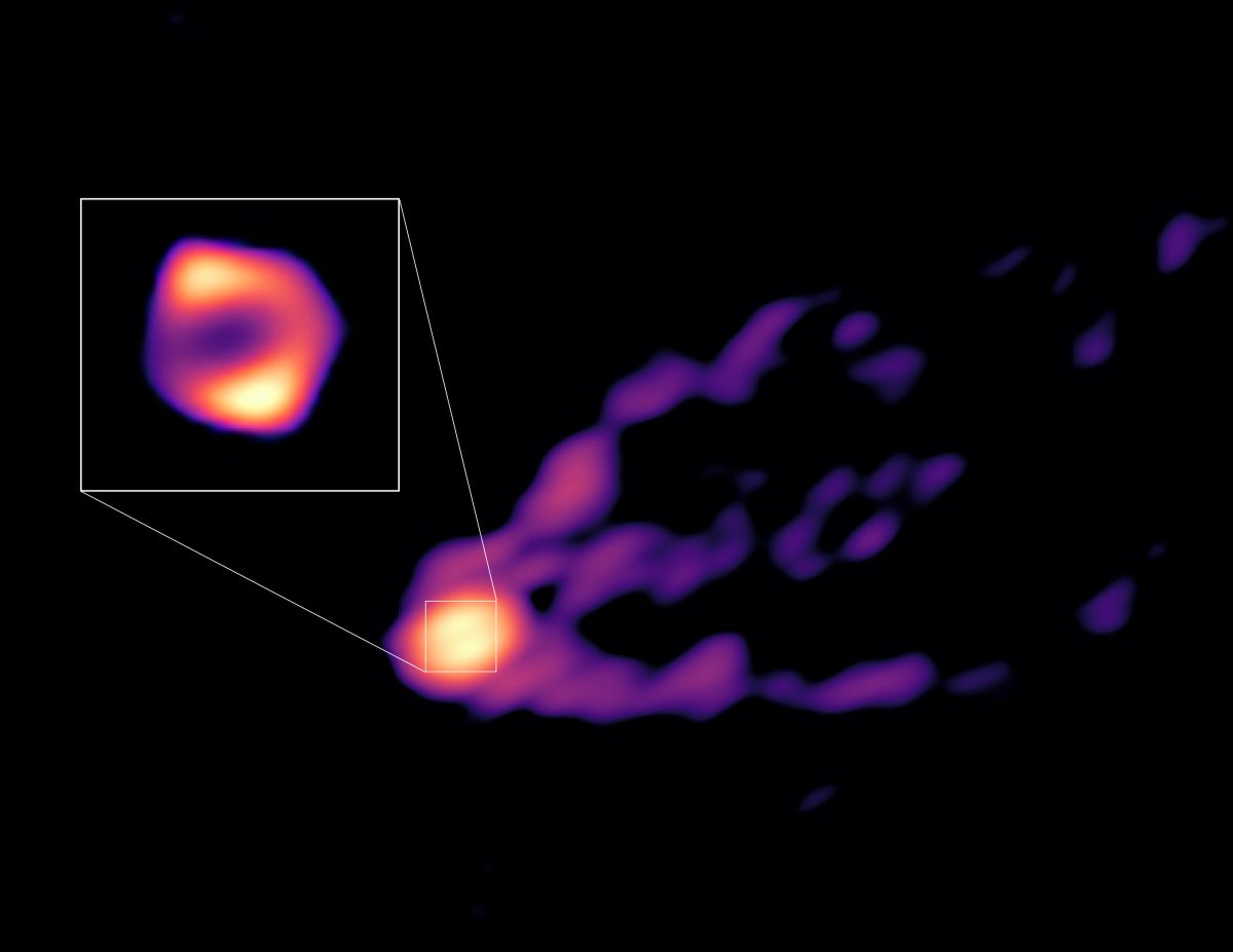 Науковці показали унікальний знімок чорної діри з газом і струменями