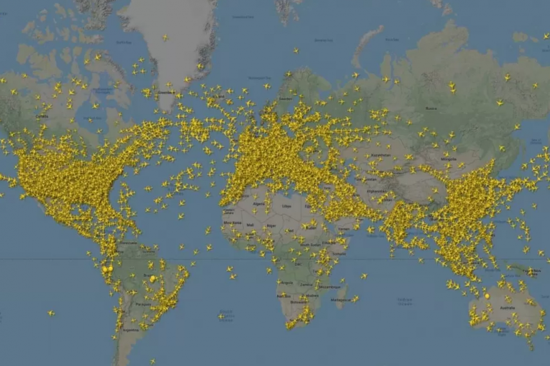 Flightradar24 зафиксировал одновременно 22 тысячи самолетов в небе. Это рекорд