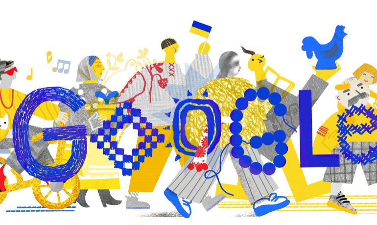 Google выпустил дудл, посвященный Дню Независимости Украины