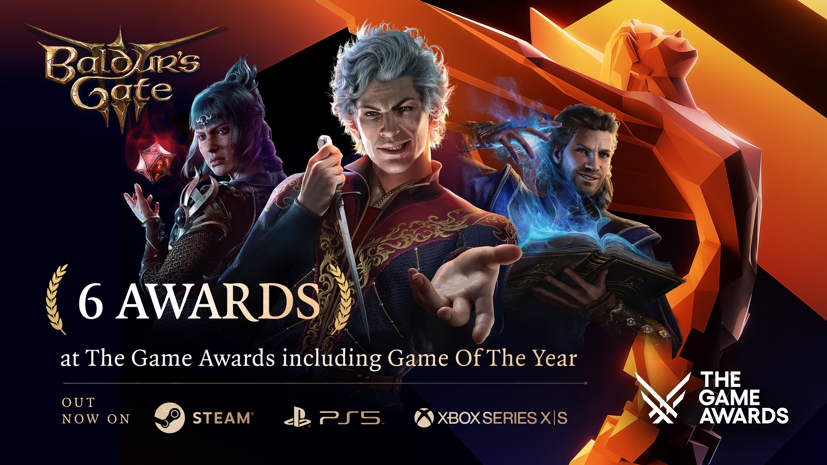 Baldur's Gate 3 отримала нагороду за найкращу гру на премії The Game Awards