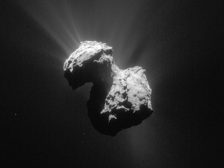 Французські астрономи вперше виявили на кометі печери та лід